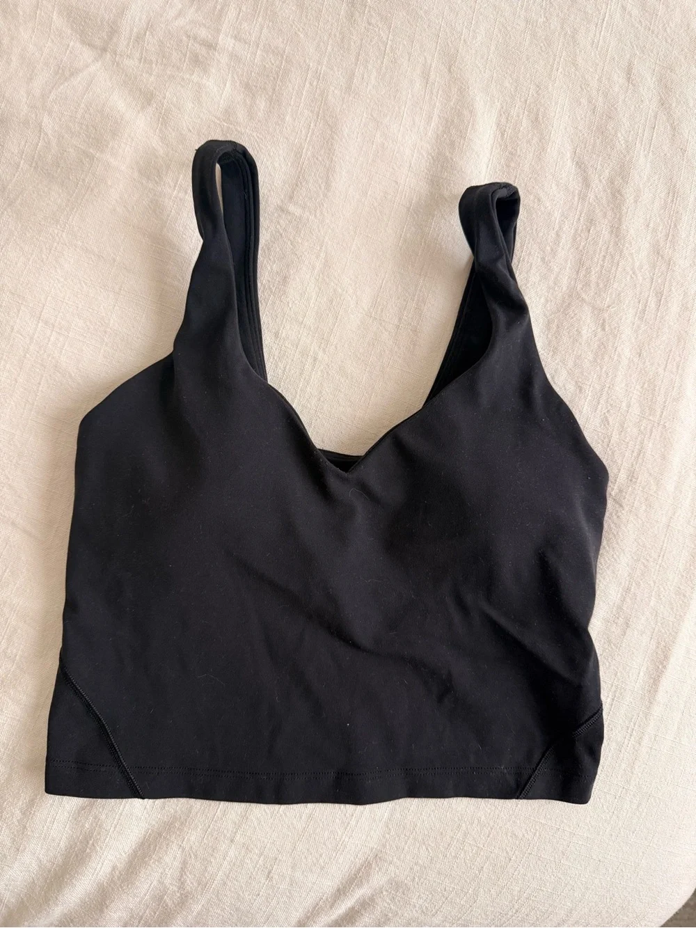 lululemon athletica Black Longline Supportive Sports Bra